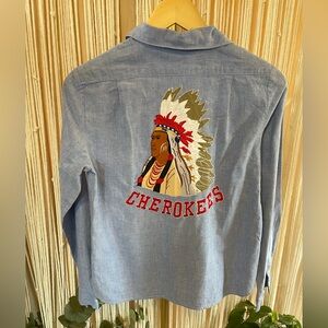 Vintage Sweet Baby Jane by Esprit Cherokee Embroidered Denim western button up